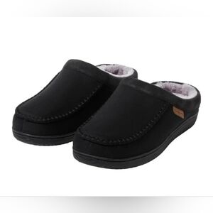 Dearfoams Men's Memory Foam Slipper Black
